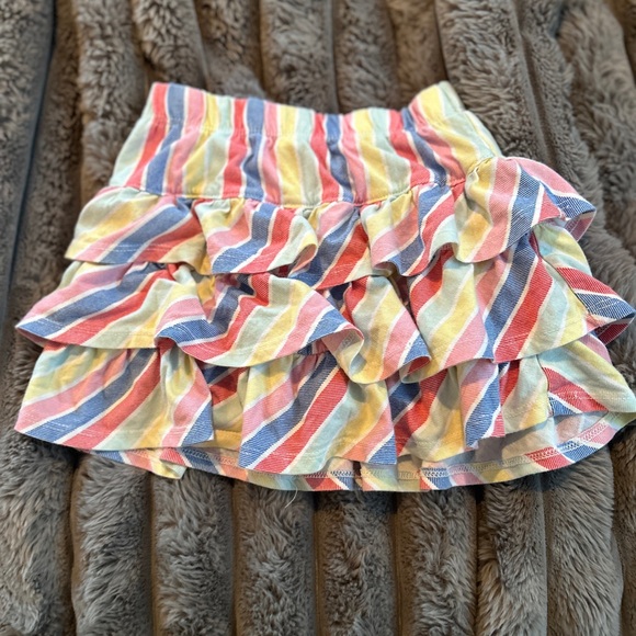 Colorful Striped Ruffle Skirt - Picture 2 of 4